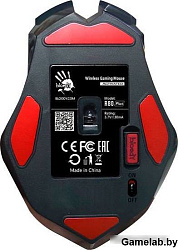 Мышь A4Tech Bloody R80 Plus Skull черный/рисунок оптическая (5000dpi) беспроводная USB (7but)