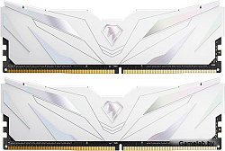 Модуль памяти DDR4 Netac Shadow II 16GB (2x8GB) 3200MHz CL16 1.35V / NTSWD4P32DP-16W / White / with 
