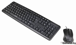 MK-5330	Клавиатура + мышь Oklick 600M клав:черный мышь:черный USB