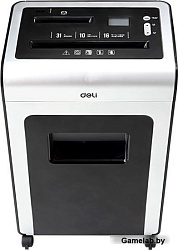 Шредер Deli E9917-EU черный/белый с автоподачей (секр.P-4)/фрагменты/16лист./31лтр./скрепки/скобы/пл