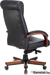 Кресло руководителя Бюрократ T-9928WALNUT/ECO черный эко.кожа крестов. металл/дерево