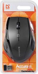 Мышь беспроводная оптическая DEFENDER Accura MM-365 черный,6 кнопок, 800-1600 dpi