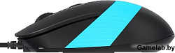 Мышь A4 Fstyler FM10 черный/синий оптическая (1600dpi) USB (4but)