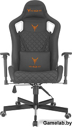 Кресло игровое Knight Outrider черный ромбик эко.кожа с подголов. крестов. металл