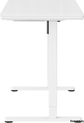 Стол для компьютера Cactus CS-EGD-WWT столешница стекло белый каркас белый