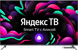 Телевизор LED Starwind 58" SW-LED58UG401 Яндекс.ТВ Frameless стальной 4K Ultra HD 60Hz DVB-T DVB-T2 