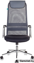 Кресло руководителя Бюрократ KB-9N/DG/TW-12 темно-серый TW-04 TW-12 сетка/ткань с подголов. крестови