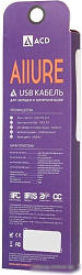 ACD Кабели USB ACD USB кабель ACD-Allure MicroUSB ; USB-A Кожа, 1м, белый (ACD-U926-M1W)