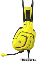 Наушники с микрофоном A4Tech Bloody G575 Punk желтый/черный 2м мониторные USB оголовье (G575 PUNK)