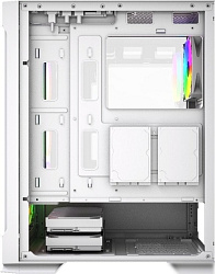 Корпус Powercase Mistral AZ4W ARGB, Tempered Glass, 4x 120mm ARGB Fans, белый, ATX  (CMAZW-A4)