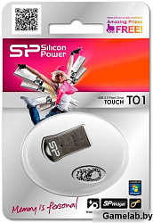 Флеш Диск Silicon Power 64Gb Touch T01 SP064GBUF2T01V1K USB2.0 черный/серебристый