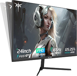 KTC 23.8" KTC H24T09P Black (IPS, 1920x1080, HDMI+HDMI+DP+DP, 1 ms, 178°/178°, 300 cd/m, 1000:1, 165