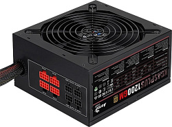 Блок питания Aerocool ATX 1200W KCAS PLUS 1200GM V2 (24+8+4+4pin) APFC 140mm fan 10xSATA Cab Manag R