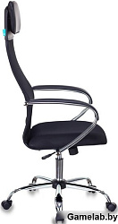 Кресло руководителя Бюрократ CH-608SL черный TW-01 TW-11 искусст.кожа/ткань с подголов. крестовина м