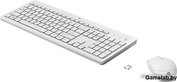 Keyboard and Mouse HP 230 Wireless Combo RUSS (White) cons