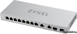 Мультигигабитный Smart L2 коммутатор Zyxel XGS1210-12, 8xGE, 2x1/2,5GE, 2xSFP+, настольный, бесшумны