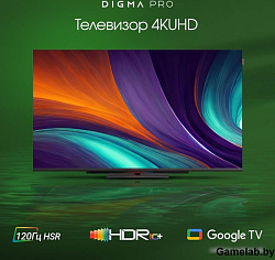 Телевизор LED Digma Pro 55" UHD 55C Google TV Frameless черный/черный 4K Ultra HD 120Hz HSR DVB-T DV