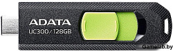 Флеш Диск A-Data 128Gb Type-C UC300 ACHO-UC300-128G-RBK/GN USB3.2 черный/зеленый