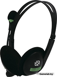 Наушники с микрофоном Оклик HS-M100 черный 1.8м накладные оголовье (1532004)