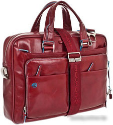 Деловая сумка Piquadro Blue Square CA2849B2/R с отделением для ноутбука красный натур.кожа