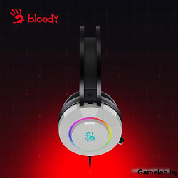 Наушники с микрофоном A4Tech Bloody G521 белый/черный 2.3м мониторные USB оголовье (G521 (WHITE))