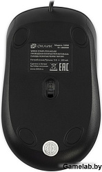 Мышь Оклик 310M черный/синий оптическая (2400dpi) USB для ноутбука (4but)