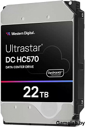 Western Digital Ultrastar DC HС570 HDD 3.5" SATA 22Tb, 7200rpm, 512MB buffer, 512e (0F48155), 1 year