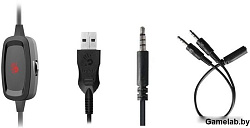 Наушники с микрофоном A4Tech Bloody G535P черный/серебристый 2м мониторные оголовье (G535P 4PIN+USB/