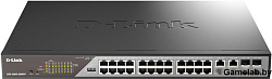 D-Link DSS-200G-28MPP/A1A Настраиваемый L2 коммутатор с 24 портами 10/100/1000Base-T и 4 комбо-порта