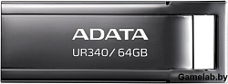 Флеш Диск A-Data 64Gb UR340 AROY-UR340-64GBK USB3.2 черный