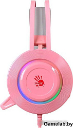 Наушники с микрофоном A4 Bloody G521 розовый 2.3м мониторные USB оголовье (G521 ( PINK ))