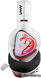 Наушники с микрофоном A4Tech Bloody MR720 белый/красный мониторные BT/Radio оголовье (MR720 NARAKA)