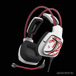 Наушники с микрофоном A4Tech Bloody G575 Naraka белый/красный 2м мониторные USB оголовье (G575 NARAK