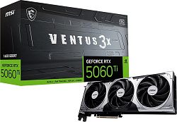 Видеокарта MSI PCI-E 5.0 RTX 5060 Ti 16G VENTUS 3X OC NVIDIA GeForce RTX 5060TI 16Gb 128bit GDDR7 26