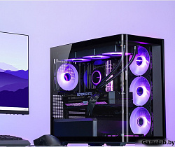 Корпус JONSBO D300 Black без БП, боковая панель из закаленного стекла, mini-ITX, micro-ATX, черный