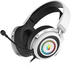 Наушники с микрофоном A4Tech Bloody G535 белый/черный 2м мониторные USB оголовье (G535 (BLACK+WHITE)