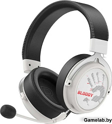 Наушники с микрофоном A4Tech Bloody MR590 Sports белый/черный 1.5м мониторные BT/Radio/3.5mm оголовь