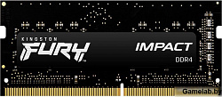 SO-DIMM DDR 4 DIMM 16Gb PC25600, 3200Mhz, Kingston FURY Impact (Kit of 2) (KF432S20IBK2/16) (retail)