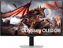 Монитор Samsung 32" Odyssey OLED G8 LS32DG800SIXCI серебристый OLED LED 16:9 HDMI M/M TV матовая HAS