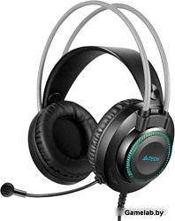 Наушники с микрофоном A4Tech Fstyler FH200U серый 2м накладные USB оголовье (FH200U GREY)