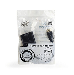 Переходник HDMI -> VGA Cablexpert, 19M/15F, длина 15см (A-HDMI-VGA-04)