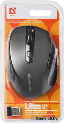 Мышь беспроводная оптическая DEFENDER Ultra MM-315 черный,6 кнопок, 800-1600 dpi52315