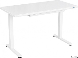 Стол для компьютера Cactus CS-EGD-WWT столешница стекло белый каркас белый