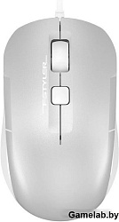 Мышь A4Tech Fstyler FM26 серебристый/белый оптическая (2000dpi) USB для ноутбука (4but)