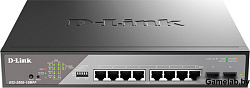 D-Link DSS-200G-10MPP/A1A Настраиваемый L2 коммутатор с 8 портами 10/100/1000Base-T и 2 портами 1000