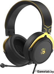 Наушники с микрофоном A4Tech Bloody M590i желтый/серый 1м мониторные USB оголовье (M590I SPORTS LIME