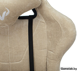 Кресло игровое Бюрократ VIKING KNIGHT Fabric песочный Light-21 с подголов. крестовина металл