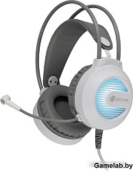 Наушники с микрофоном Оклик HS-L300G White белый 2.2м мониторные USB оголовье (1796952)