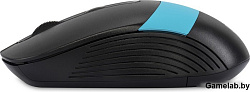 Мышь Оклик 310MW черный/синий оптическая (3200dpi) беспроводная USB для ноутбука (4but)
