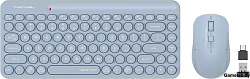 Клавиатура + мышь A4Tech Fstyler FG3200 Air2 клав:синий мышь:синий USB беспроводная slim Multimedia